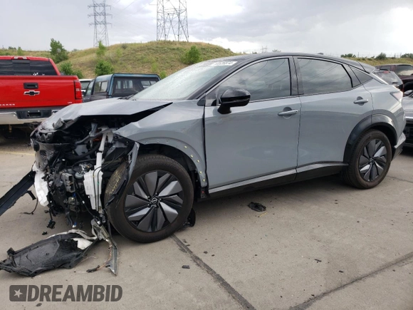 2023 Nissan ARIYA Platinum+ z VIN JN1DF0CD0PM700766, wystawiony jako Copart lot #60526874 z przebiegiem 9 078 mil mil oraz Szkoda całkowita • Salvage title. Historia ofert i sprzedaży dostępna na DreamBid. Obrazek 1.