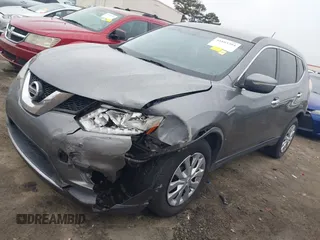 2015 Nissan Rogue SV with VIN KNMAT2MTXFP529743, listed as a IAAI auction lot 41883304 with 135,272 mi miles and . Bid and sale history available at DreamBid. Image 2.