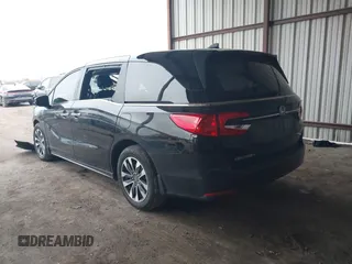 2024 Honda Odyssey EX-L with VIN 5FNRL6H65RB018602, listed as a IAAI auction lot 40823286 with 11,252 mi miles and . Bid and sale history available at DreamBid. Image 3.