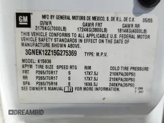 2005 Chevrolet Avalanche LS z VIN 3GNEK12Z15G275369, wystawiony jako Copart lot #59107835 z przebiegiem 252 387 mil mil oraz Szkoda całkowita • Salvage title. Historia ofert i sprzedaży dostępna na DreamBid. Obrazek 12.