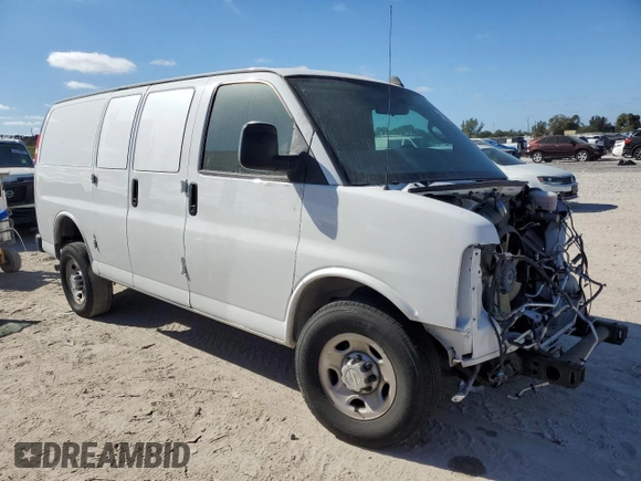 2021 Chevrolet Express Cargo with VIN 1GCWGAF73M1242040, listed as a Copart auction lot 41589245 with 41,195 mi miles and Salvage title. Bid and sale history available at DreamBid. Image 4.