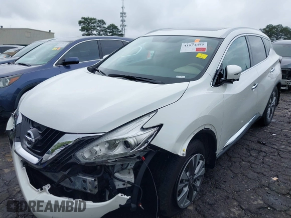 2016 Nissan Murano Platinum with VIN 5N1AZ2MG5GN126361, listed as a IAAI auction lot 41973077 with 124,624 mi miles and . Bid and sale history available at DreamBid. Image 6.