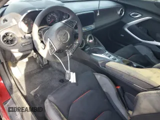 2021 Chevrolet Camaro ZL1 with VIN 1G1FJ1R61M0123258, listed as a Copart auction lot 74053014 with 14,277 mi miles and Salvage Title. Bid and sale history available at carsss.com. Image 8.