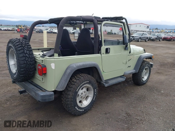 2001 Jeep Wrangler Sport with VIN 1J4FA49S91P354668, listed as a IAAI auction lot 41883227 with 197,043 mi miles and . Bid and sale history available at DreamBid. Image 4.