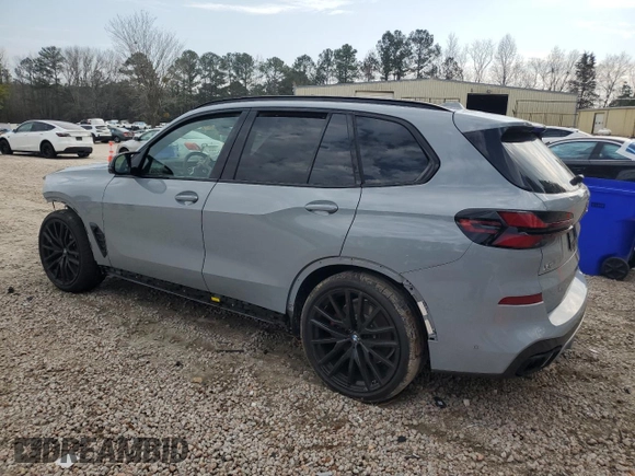 2024 BMW X5 M60i with VIN 5UX33EU08R9V21258, listed as a Copart auction lot 43411295 with 8,755 mi miles and Salvage Title. Bid and sale history available at carsss.com. Image 2.