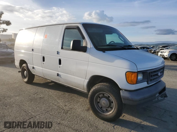 2007 Ford Econoline Cargo Commercial with VIN 1FTNE14W57DA29296, listed as a Copart auction lot 47969425 with 187,802 mi miles and Salvage Title. Bid and sale history available at DreamBid. Image 4.