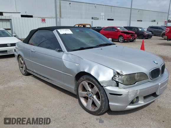 2006 BMW 3 Series 325Ci with VIN WBABW33416PX83768, listed as a IAAI auction lot 41753019 with 116,411 mi miles. Bid and sale history available at carsss.com. Image 1.