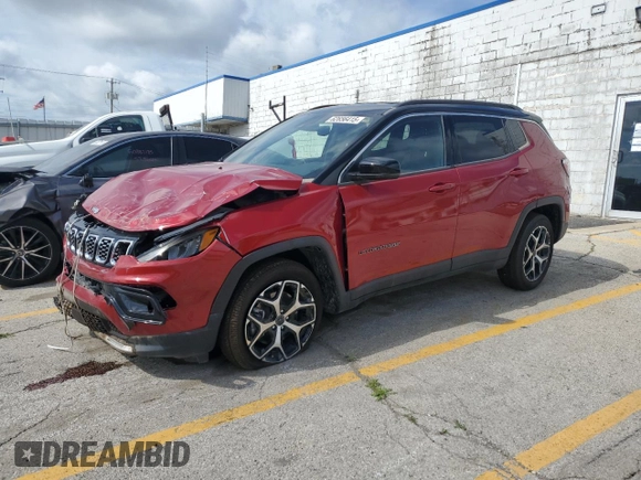 2025 Jeep Compass Limited with VIN 3C4NJDCN5ST565528, listed as a Copart auction lot 62656415 with 2,498 mi miles and Salvage title. Bid and sale history available at DreamBid. Image 1.