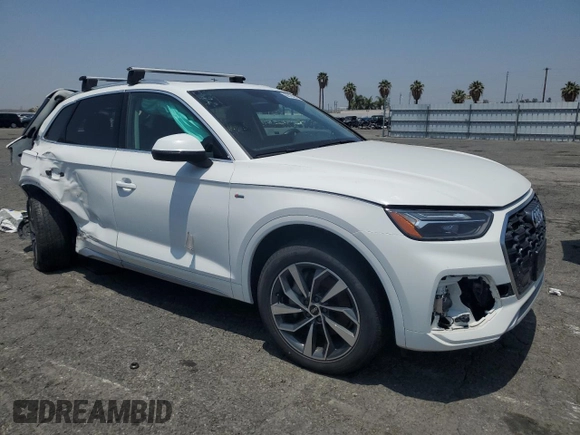 2023 Audi Q5 S line Premium Plus with VIN WA1EAAFY5P2062766, listed as a Copart auction lot 60162975 with 35,886 mi miles and Salvage title. Bid and sale history available at DreamBid. Image 4.