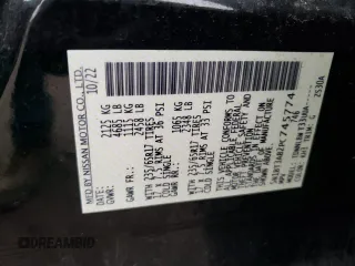 2023 Nissan Rogue S with VIN 5N1BT3AB2PC745774, listed as a Copart auction lot 56167075 with 22,710 mi miles and Salvage title. Bid and sale history available at DreamBid. Image 13.