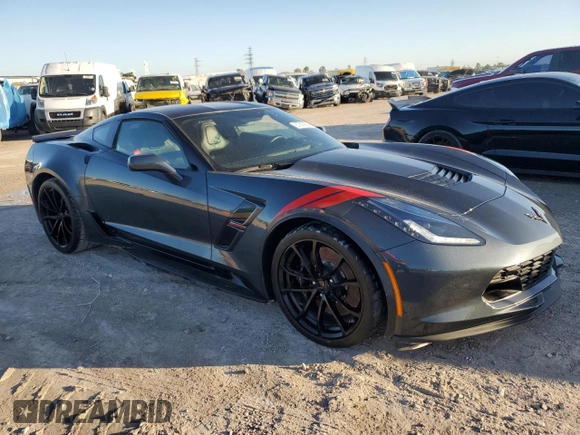 2019 Chevrolet Corvette Grand Sport 2LT with VIN 1G1YX2D70K5115777, listed as a Copart auction lot 87289684 with 7,145 mi miles and Non Repairable. Bid and sale history available at carsss.com. Image 4.