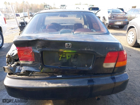 1997 Honda Civic EX with VIN 2HGEJ8645VH566736, listed as a IAAI auction lot 41876647 with 277,968 mi miles. Bid and sale history available at carsss.com. Image 16.