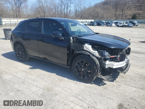 2024 Honda HR-V Sport with VIN 3CZRZ2H51RM763271, listed as a Copart auction lot 50021085 with 7,411 mi miles and Salvage Title. Bid and sale history available at DreamBid. Image 4.