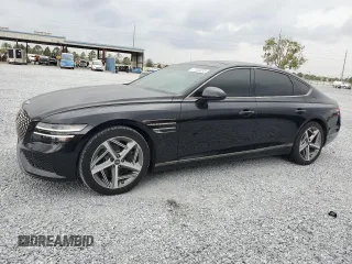 2023 Genesis G80 2.5T with VIN KMTGA4SC3PU163711, listed as a Copart auction lot 47263235 with 15,620 mi miles and Salvage Title. Bid and sale history available at carsss.com. Image 1.