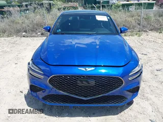 2023 Genesis G70 2.0T with VIN KMTG34TA1PU111825, listed as a IAAI auction lot 42030503 with 1 mi miles. Bid and sale history available at carsss.com. Image 12.