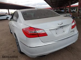 2013 Hyundai Genesis 5.0L R-Spec with VIN KMHGC4DH3DU227870, listed as a IAAI auction lot 41361110 with 104,753 mi miles. Bid and sale history available at carsss.com. Image 3.