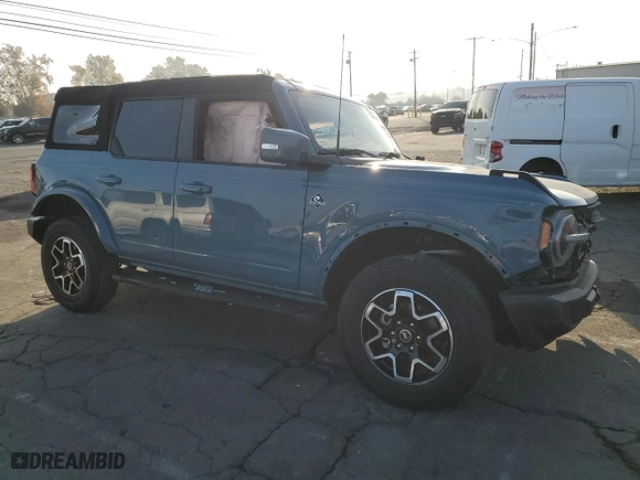 2023 Ford Bronco with VIN 1FMEE5BP8PLB50490, listed as a Copart auction lot 83254834 with 0 mi miles and Salvage Title. Bid and sale history available at carsss.com. Image 4.