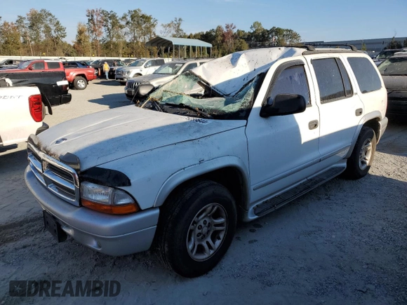 2002 Dodge Durango z VIN 1B4HR58N82F202541, wystawiony jako Copart lot #75289644 z przebiegiem Nie podano mil oraz Szkoda całkowita • Salvage title. Historia ofert i sprzedaży dostępna na DreamBid. Obrazek 1.