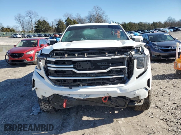 2023 GMC Sierra 1500 AT4 with VIN 3GTUUEE81PG231674, listed as a Copart auction lot 44615465 with 35,569 mi miles and Salvage title. Bid and sale history available at DreamBid. Image 5.