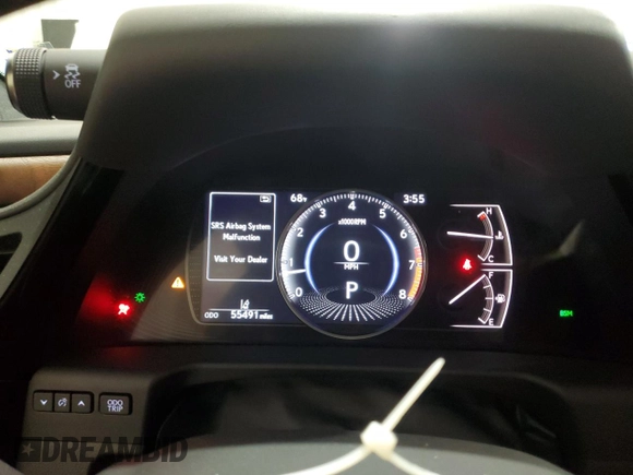 2022 Lexus ES with VIN 58AFZ1B10NU136757, listed as a Copart auction lot 85436704 with 55,491 mi miles and Salvage Title. Bid and sale history available at carsss.com. Image 9.