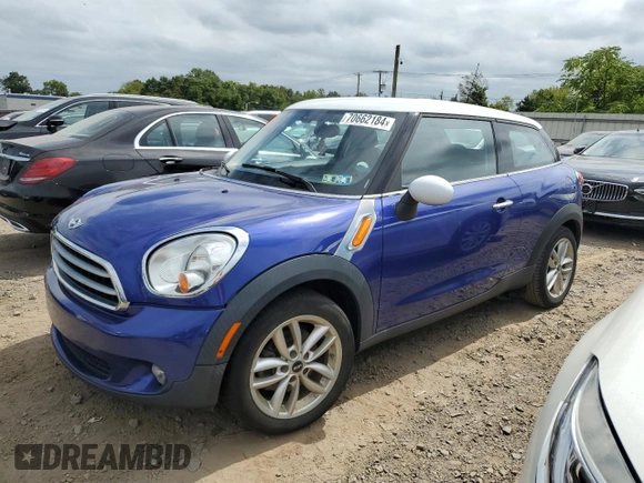 2013 MINI Paceman z VIN WMWSS1C55DWN94259, wystawiony jako Copart lot #70662184 z przebiegiem Nie podano mil oraz Szkoda całkowita • Salvage title. Historia ofert i sprzedaży dostępna na DreamBid. Obrazek 1.