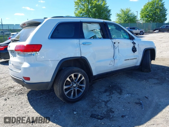 2018 Jeep Grand Cherokee Limited with VIN 1C4RJFBG7JC245931, listed as a IAAI auction lot 42206747 with 100,414 mi miles and . Bid and sale history available at DreamBid. Image 4.