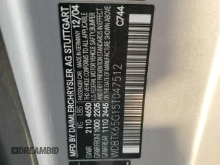 2005 Mercedes-Benz CLK 320 z VIN WDBTK65G15T047512, wystawiony jako Copart lot #75452814 z przebiegiem 131 655 mil mil oraz Czysty tytuł • Clean title. Historia ofert i sprzedaży dostępna na DreamBid. Obrazek 12.