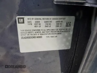 2017 Buick Regal z VIN 2G4GM5EX3H9146833, wystawiony jako Copart lot #83455934 z przebiegiem 124 272 mil mil oraz Nie do naprawy • Non repairable. Historia ofert i sprzedaży dostępna na DreamBid. Obrazek 12.