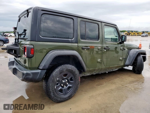 2021 Jeep Wrangler Unlimited Sport S with VIN 1C4HJXDG7MW708491, listed as a Copart auction lot 54859865 with 8,319 mi miles and Clean Title. Bid and sale history available at carsss.com. Image 3.