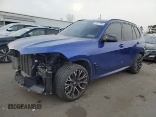 2020 BMW X5 M Competition with VIN 5YMJU0C07L9C91966, listed as a Copart auction lot 41612985 with 56,586 mi miles and Salvage Title. Bid and sale history available at carsss.com. Image 1.