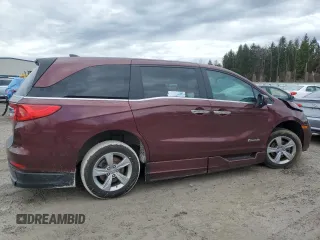 2019 Honda Odyssey EX-L with VIN 5FNRL6H70KB130948, listed as a Copart auction lot 52686395 with 35,632 mi miles and Salvage Title. Bid and sale history available at DreamBid. Image 3.