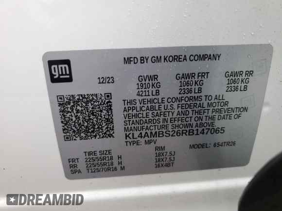 2024 Buick Encore GX Preferred with VIN KL4AMBS26RB147065, listed as a Copart auction lot 55319985 with 14,614 mi miles and Clean title. Bid and sale history available at DreamBid. Image 13.