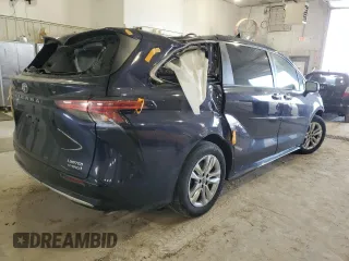 2022 Toyota Sienna Limited with VIN 5TDZSKFC2NS047453, listed as a Copart auction lot 48284775 with 0 mi miles and Salvage Title. Bid and sale history available at carsss.com. Image 3.