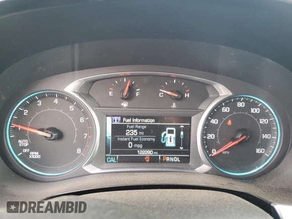 2018 Chevrolet Traverse LT Cloth with VIN 1GNERGKW1JJ250288, listed as a Copart auction lot 54748485 with 122,290 mi miles and Salvage title. Bid and sale history available at DreamBid. Image 9.