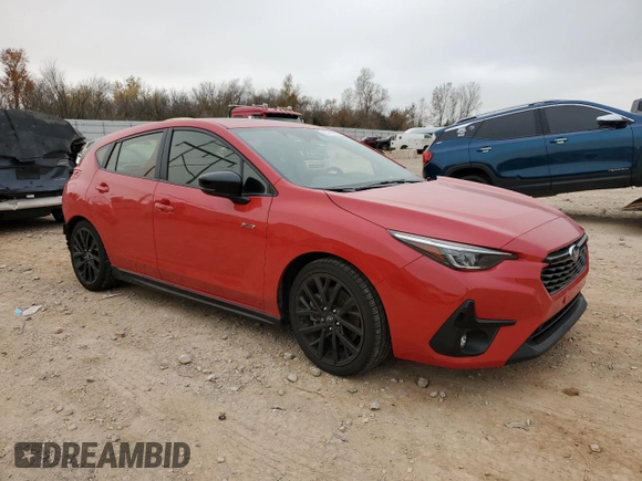 2024 Subaru Impreza RS with VIN JF1GUHJC0R8235853, listed as a Copart auction lot 83741994 with 30,720 mi miles and Salvage Title. Bid and sale history available at carsss.com. Image 4.