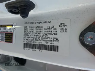 2017 Honda CR-V Touring with VIN 5J6RW1H92HL013979, listed as a Copart auction lot 46055865 with 171,173 mi miles and Salvage Title. Bid and sale history available at carsss.com. Image 14.