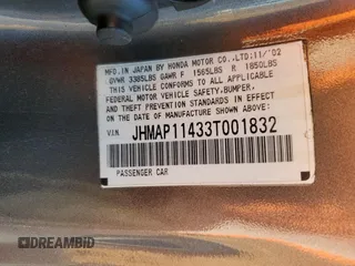 2003 Honda S2000 с VIN JHMAP11433T001832, выставлен на аукционе Copart как лот 79048274 с пробегом 97 309 миль миль и Списание • Salvage title. История ставок и продаж доступна на DreamBid. Изображение 14.
