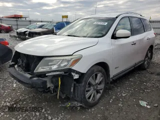 2014 Nissan Pathfinder Platinum Hybrid with VIN 5N1CR2MM2EC652079, listed as a Copart auction lot 44373125 with 224,148 mi miles and Salvage title. Bid and sale history available at DreamBid. Image 1.