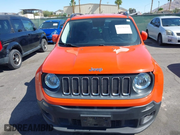 2015 Jeep Renegade Latitude with VIN ZACCJABT7FPC20455, listed as a IAAI auction lot 42250490 with 65,977 mi miles and . Bid and sale history available at DreamBid. Image 12.