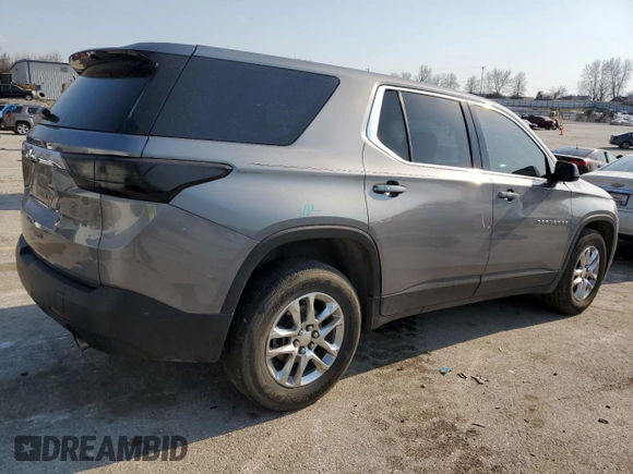 2020 Chevrolet Traverse LS with VIN 1GNERFKWXLJ140272, listed as a Copart auction lot 48735895 with 109,945 mi miles and Salvage title. Bid and sale history available at DreamBid. Image 3.
