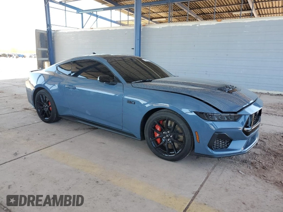 2024 Ford Mustang GT with VIN 1FA6P8CF2R5429568, listed as a Copart auction lot 53749355 with Not provided miles and Salvage title. Bid and sale history available at DreamBid. Image 4.