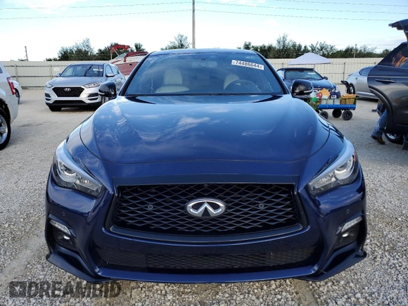 2023 Infiniti Q50 Sensory with VIN JN1EV7CP2PM512518, listed as a Copart auction lot 74486644 with 12,919 mi miles and Non repairable. Bid and sale history available at DreamBid. Image 5.