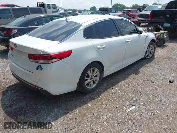 2018 Kia Optima LX with VIN 5XXGT4L36JG210914, listed as a IAAI auction lot 42545614 with 126,286 mi miles and . Bid and sale history available at DreamBid. Image 4.