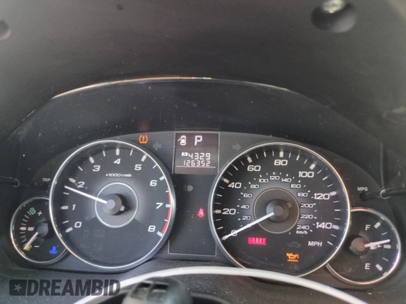2012 Subaru Legacy 2.5i with VIN 4S3BMBA62C3004260, listed as a Copart auction lot 53002285 with 126,352 mi miles and Clean title. Bid and sale history available at DreamBid. Image 9.