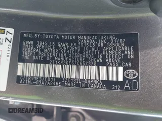 2007 Toyota Matrix STD z VIN 2T1KR30E67C657378, wystawiony jako IAAI lot #42426781 z przebiegiem 217 724 mil mil oraz . Historia ofert i sprzedaży dostępna na DreamBid. Obrazek 9.