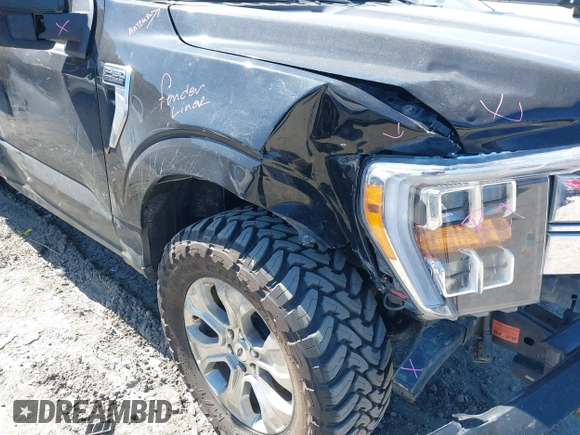 2021 Ford F-150 XL with VIN 1FTFW1E55MFC59394, listed as a IAAI auction lot 41675660 with 90,808 mi miles and . Bid and sale history available at DreamBid. Image 17.