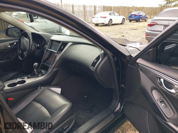2015 Infiniti Q50 z VIN JN1BV7AR2FM421111, wystawiony jako IAAI lot #42209282 z przebiegiem 128 481 mil mil oraz . Historia ofert i sprzedaży dostępna na DreamBid. Obrazek 5.
