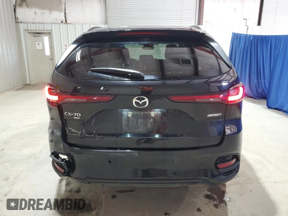 2025 Mazda CX-70 Preferred with VIN JM3KJBHD0S1117705, listed as a Copart auction lot 53974605 with 13,658 mi miles and Clean Title. Bid and sale history available at DreamBid. Image 6.