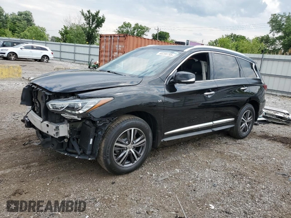 2019 Infiniti QX60 Pure with VIN 5N1DL0MM0KC532240, listed as a Copart auction lot 60288795 with 65,485 mi miles and Salvage title. Bid and sale history available at DreamBid. Image 1.