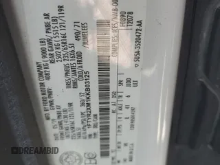 2019 Ford Transit with VIN 1FTYR2XM1KKB03125, listed as a Copart auction lot 58087725 with 101,129 mi miles and Clean title. Bid and sale history available at DreamBid. Image 13.